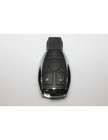 Carcasa Mercedes 3 Botones Cromada Insertable, (Espadín HU64 NO Incluído)